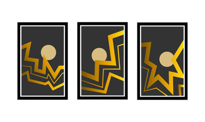 Abstract golden frames