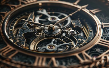 Fototapeta na wymiar Elegant Timepiece: Capturing Luxury in Every Second