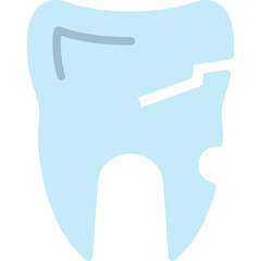 Broken Tooth Vector Flat Icon