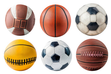 There are a variety of sport equipment and balls available