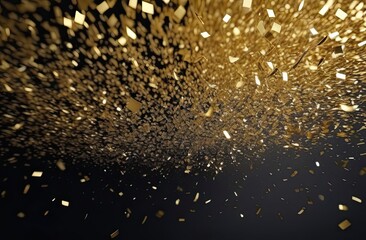 Pattern of floating confetti rain, pastel gradient colors.