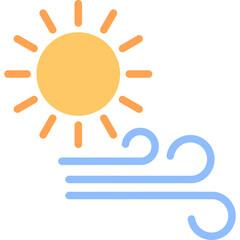 Windy Vector Flat Icon