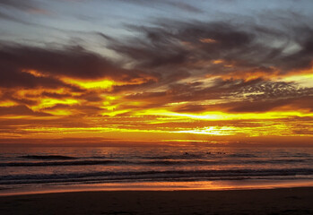 sunset over the sea