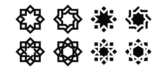 Geometric Islamic Ornaments Vector logo design