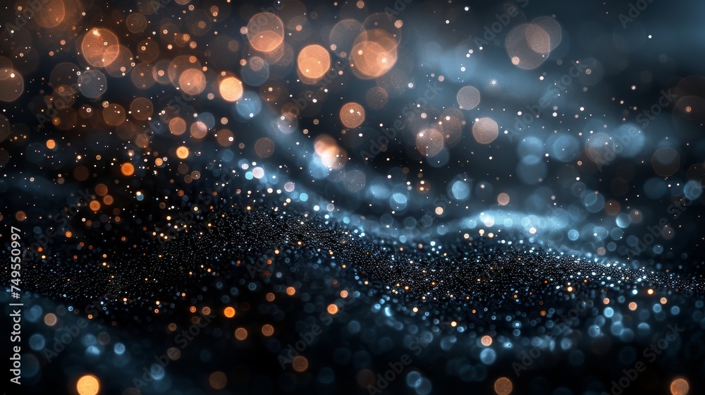 Poster Background with black bokeh texture