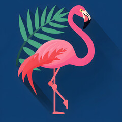 Obraz premium Flamingo cartoon