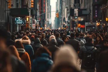 Foto op Plexiglas people of the city are walking in a crowd © ASDF