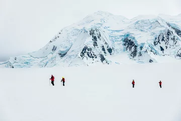 Gordijnen hiking in antarctica © James