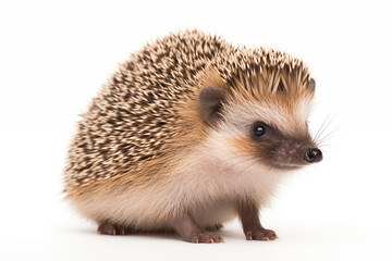 Obraz premium Hedgehog over isolated white background. Animal
