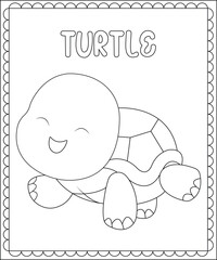 Big and simple coloring page for kids