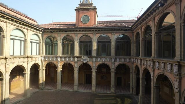 The Archiginnasio Municipal Library in Bologna.MOV