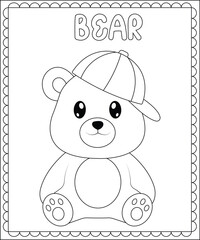Big and simple coloring page for kids
