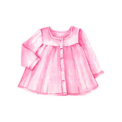Watercolor baby clothes clipart illustration