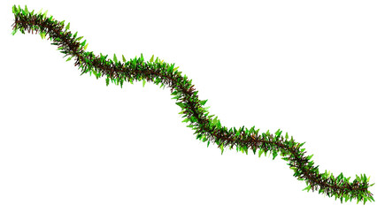 Tinsel 3d rendering. Merry Christmas.