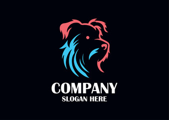 Modern logo of the figure of a friendly dog