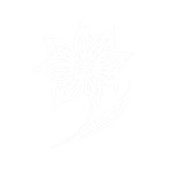 Flower icon. Floral design element. Black and white illustration, abstract flower logo design, generative ai
