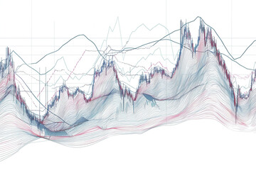 Abstract investment trading graph in graphic concept for financial investment or Economic trends.
