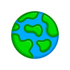 Earth illustration on transparent background 