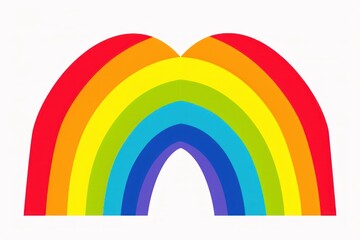 Rainbow isolated on white background. 2d illustration. LGBT Concept with Copy Space. Pride Month Concept.