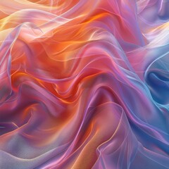 abstract background with folded silk in vibrant colors