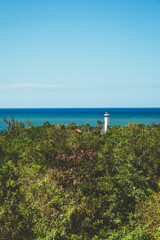 lighthouse on the tropical island
