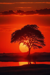 Fototapeta premium sunset on the beach
