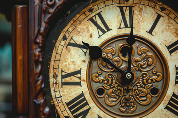 Fototapeta na wymiar A clock with a tick and a tock