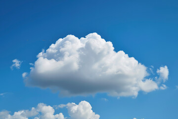 A cloud with a shape and a sky