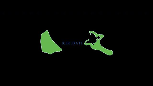footage 2D Map of Kiribati 