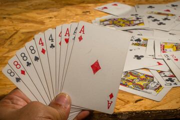 People Play Card Games (Detail)