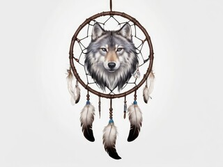 Celestial Connection: Wolf Dreamcatcher in Cosmic Harmony