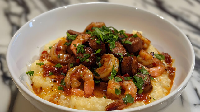Southern Shrimp and Grits with Andouille Sausage