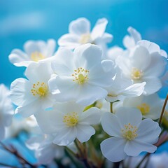 Spring summer delicate seamless pattern with blooming Flower