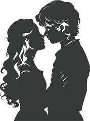 Silhouette illustration for celebrating world sibling day