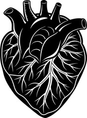 silhouette of a human Heart vector elemant graphic illustration