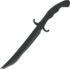 Silhouette Machete weapon black color only