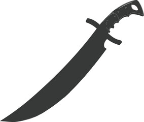 Silhouette Machete weapon black color only - obrazy, fototapety, plakaty