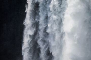 Abstract image of water rushing over Victoria Falls