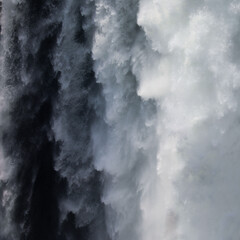 Abstract image of water rushing over Victoria Falls