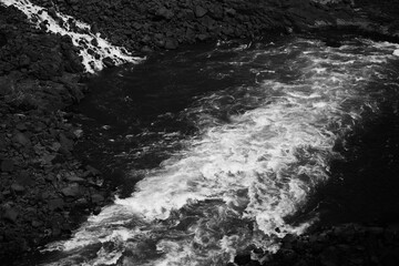 Water flowing at the bottom of Victoria Falls