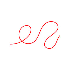 Fototapeta premium Vector Red Thread