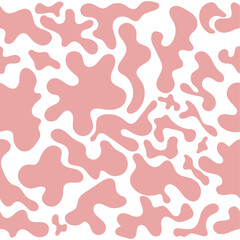 Abstract geometric shapes seamless pattern. Modern pink contemporary hand drawn vector for minimalist print, wallpaper design