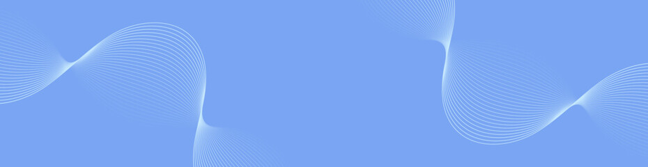 Abstract background with waves for banner. Web banner size. Vector background with lines. Element for design isolated. Blue gradient. Spring, summer. Water, nature