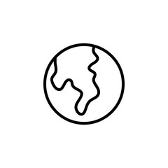 Outline Simple Planet Icon