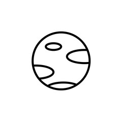 Obraz premium Outline Simple Planet Icon