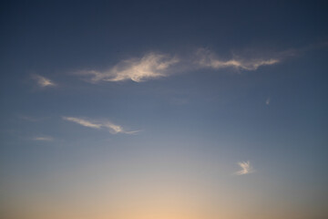 The sky at sunset, evening time