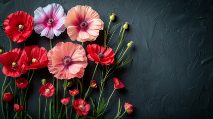 Flowers with stone background