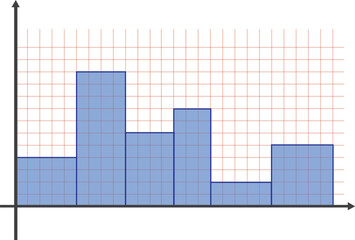 Diagram Of Business Bar Graph. X Y Axis Cartesian Coordinate Plane. Vector Illustration Design. Transparent Background.