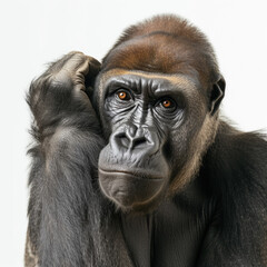 Obraz premium gorilla isolated on white background