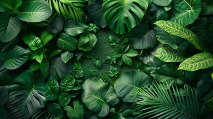 Abundant Green Leaves Covering Wall